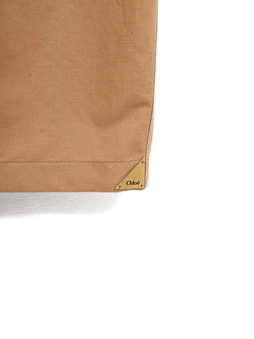 Midi pencil skirt in cotton blend gabardine