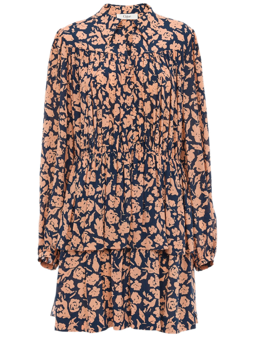 Gathered mini dress