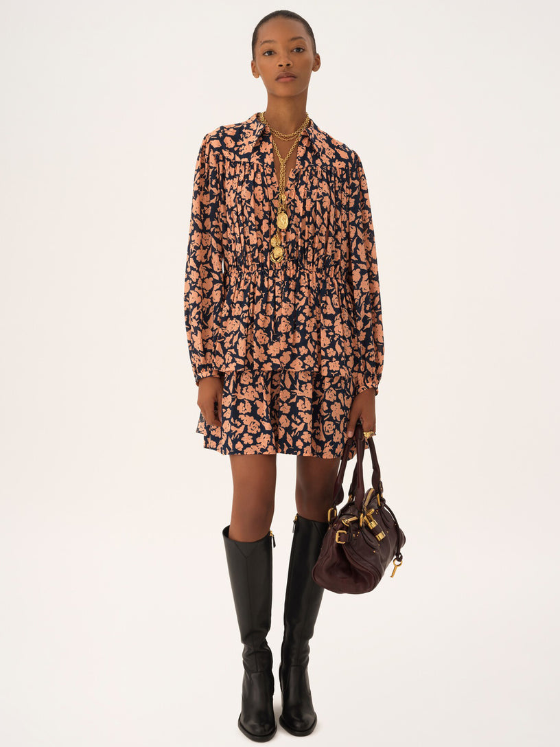 Gathered mini dress