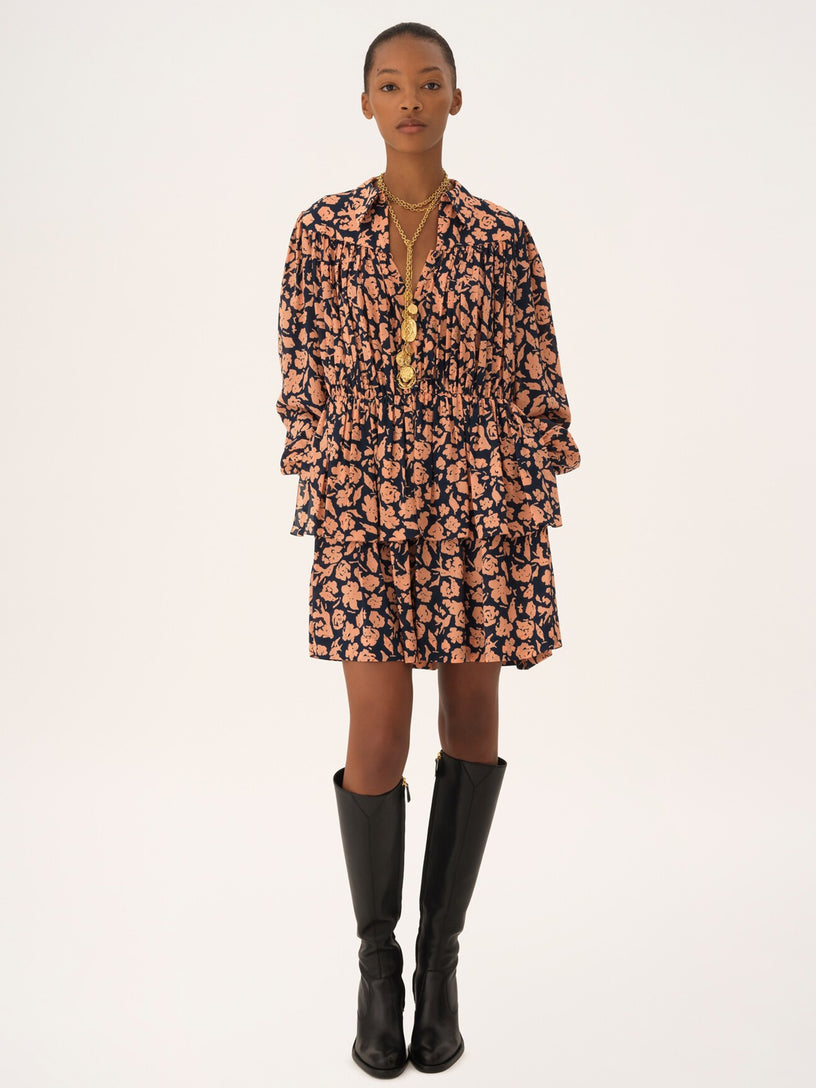 Gathered mini dress