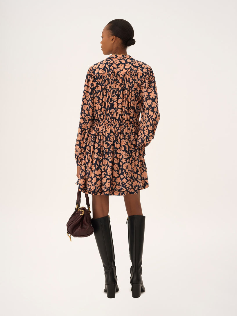 Gathered mini dress