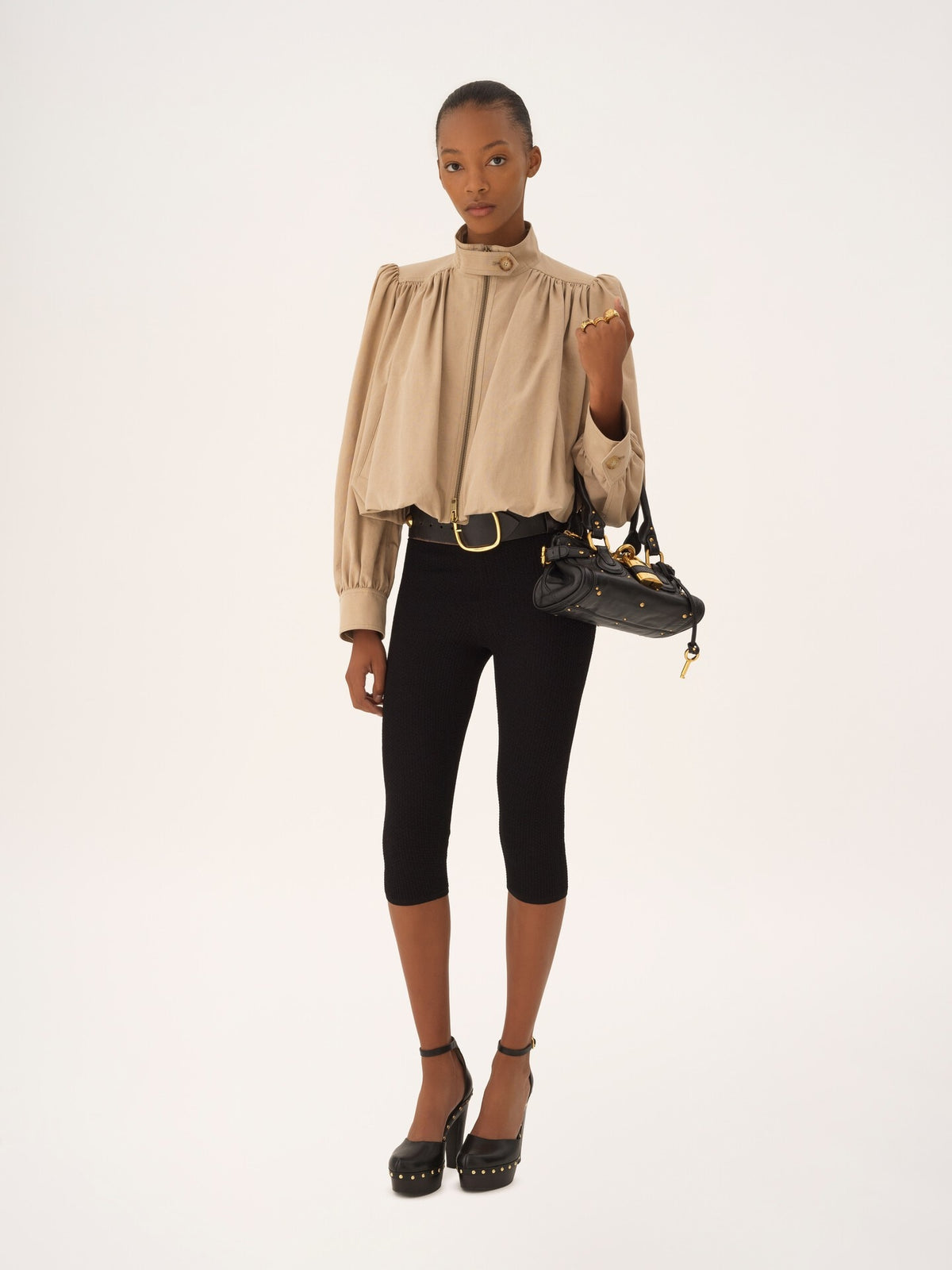 Gathered boule jacket