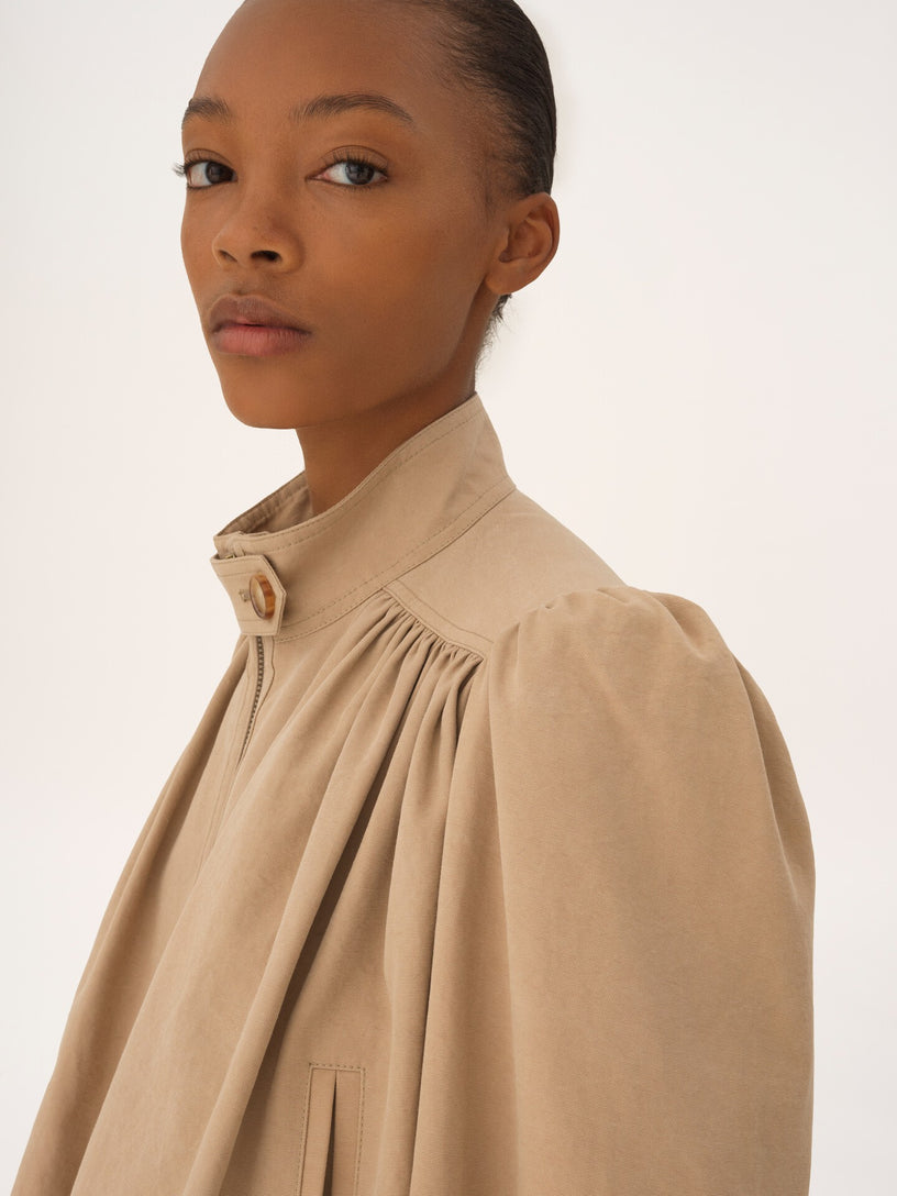 Gathered boule jacket