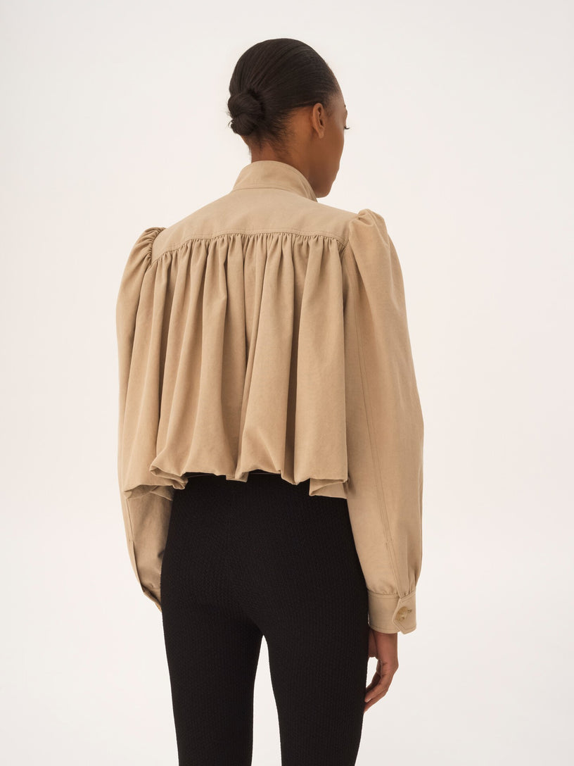 Gathered boule jacket