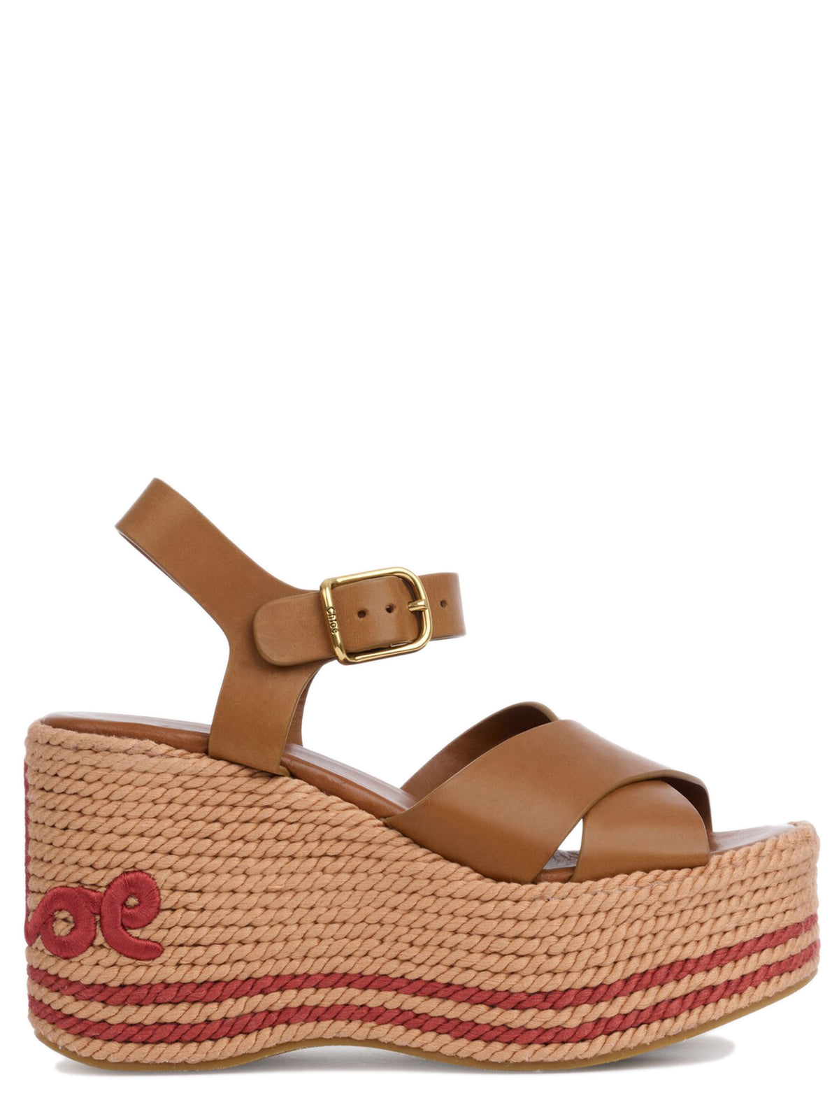 Sandalo con zeppa Chloé Sand Rosa