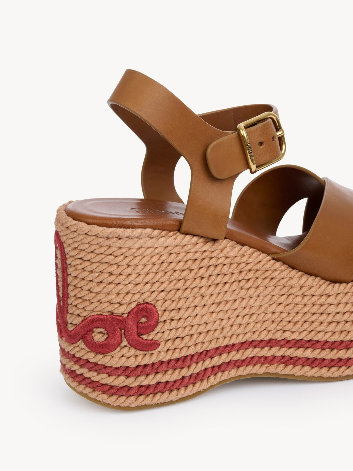 Sandalo con zeppa Chloé Sand Rosa