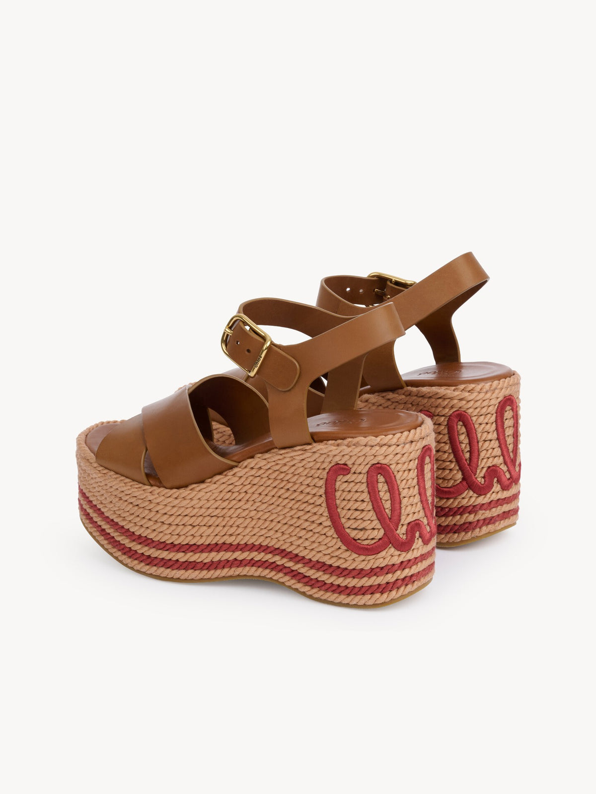 Sandalo con zeppa Chloé Sand Rosa