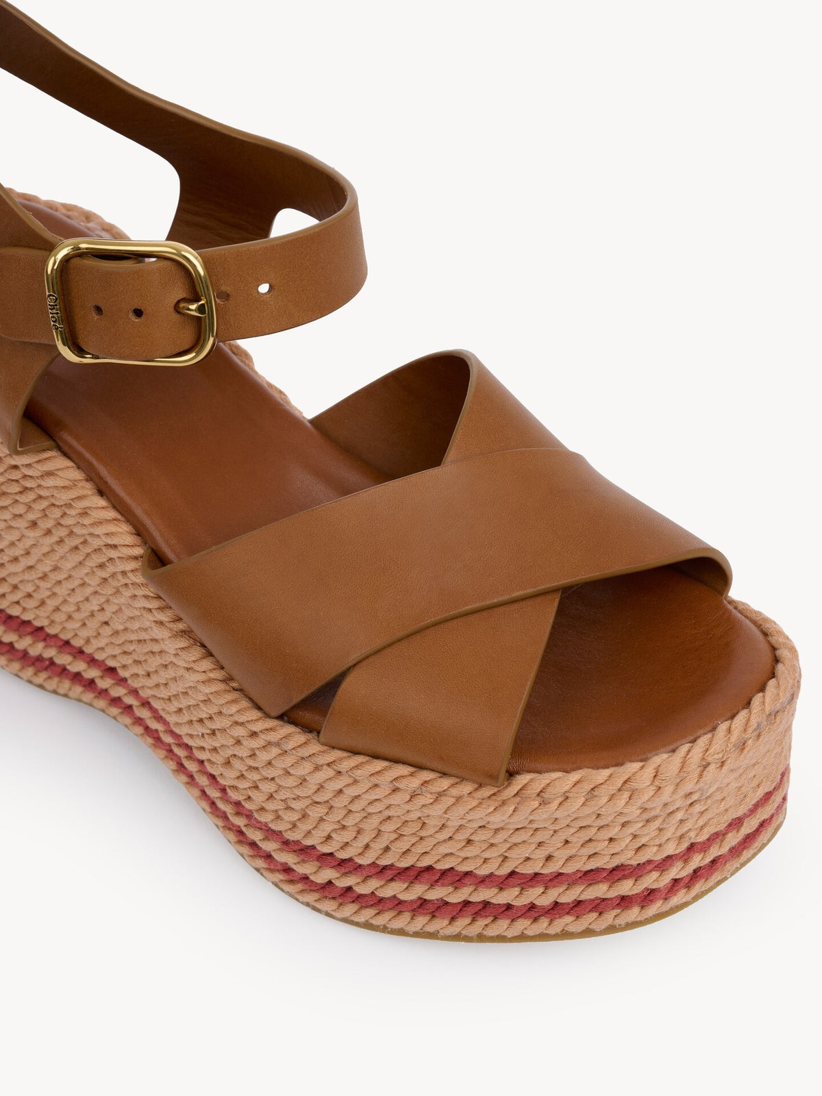 Sandalo con zeppa Chloé Sand Rosa