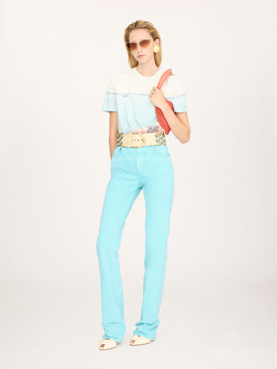 T-shirt girocollo con logo in jersey di cotone