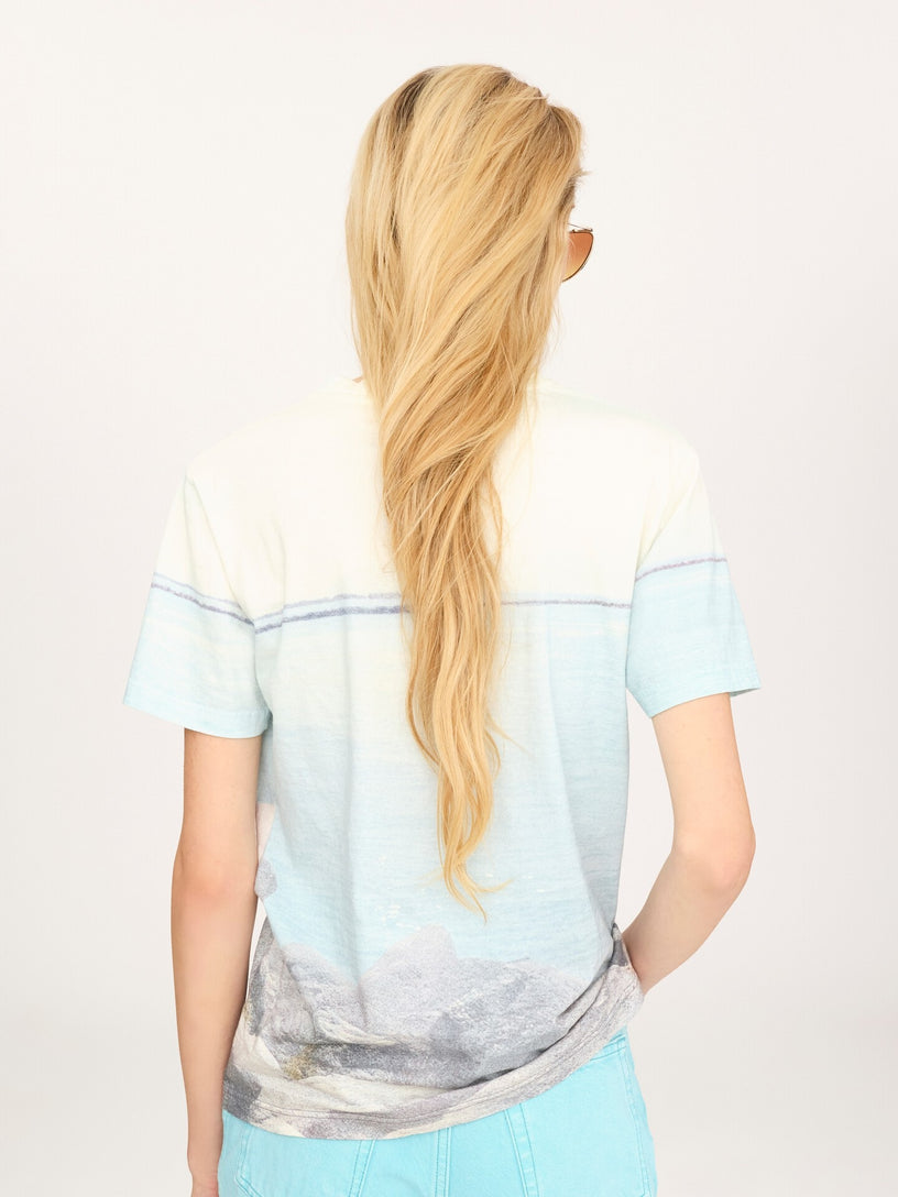 T-shirt girocollo con logo in jersey di cotone