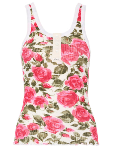 Canotta Henley in jersey di cotone