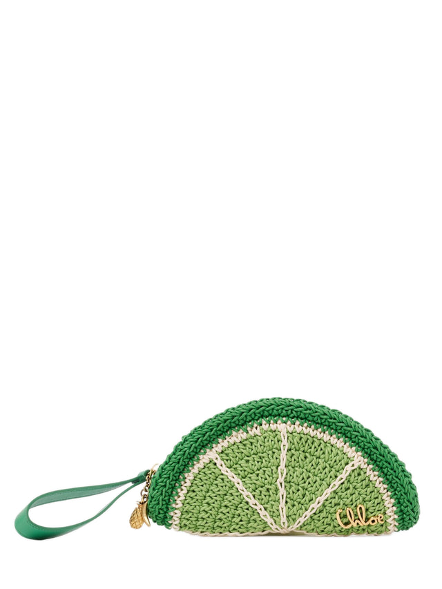 Pochette Chloé Tropicus Lime Slice in corda cerata