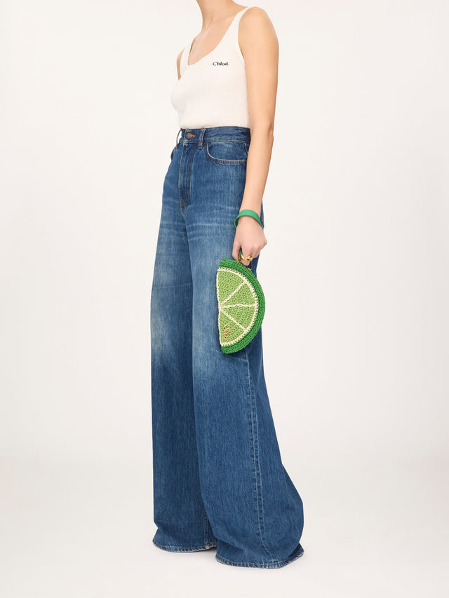 Pochette Chloé Tropicus Lime Slice in corda cerata