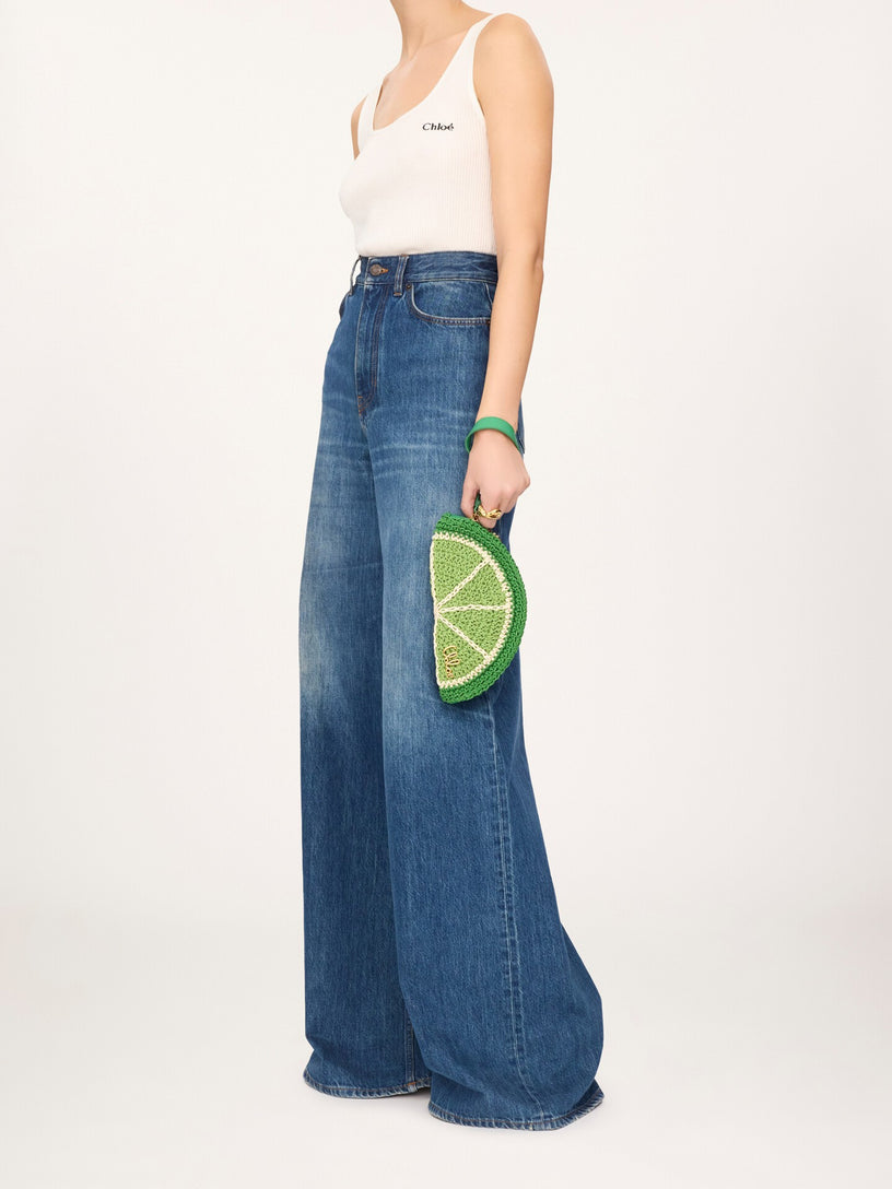 Pochette Chloé Tropicus Lime Slice in corda cerata