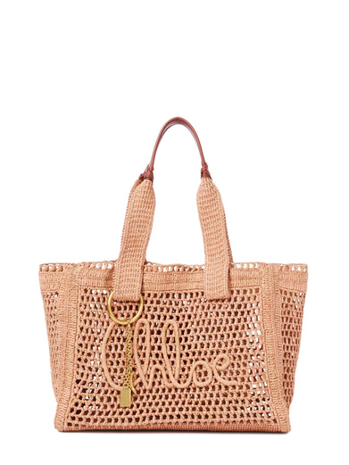 East-West Summer Banana Raffia Tote Bag