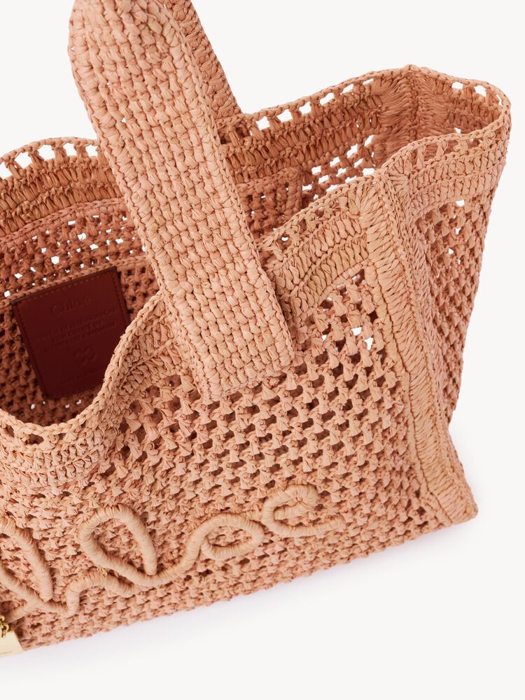 East-West Summer Banana Raffia Tote Bag