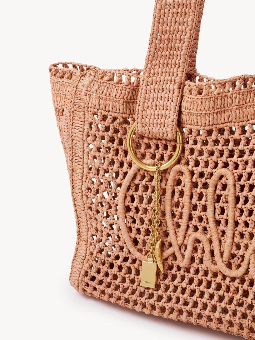 East-West Summer Banana Raffia Tote Bag