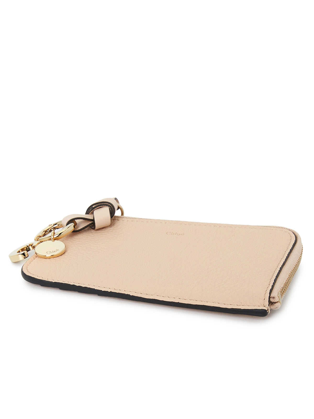 Portamonete Chloé in pelle granata con scomparti per carte