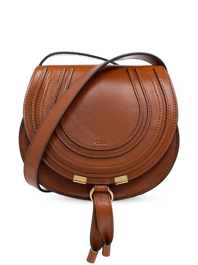 Borsa saddle Marcie piccola in pelle lucida