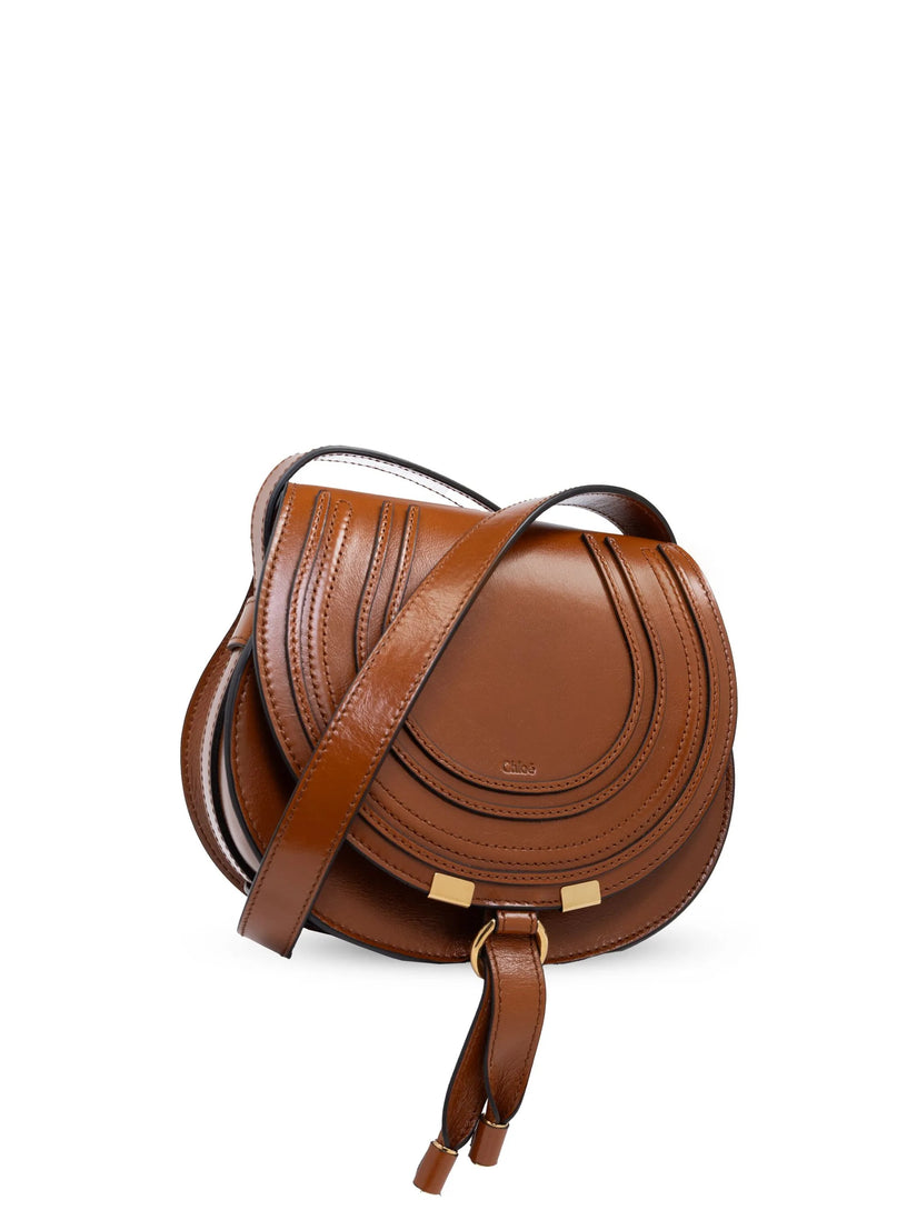 Borsa saddle Marcie piccola in pelle lucida