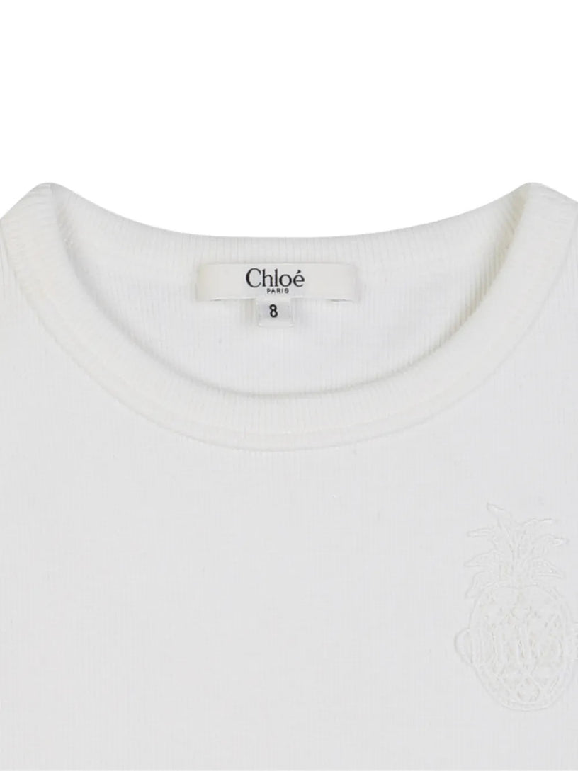 Tank top with embroidery