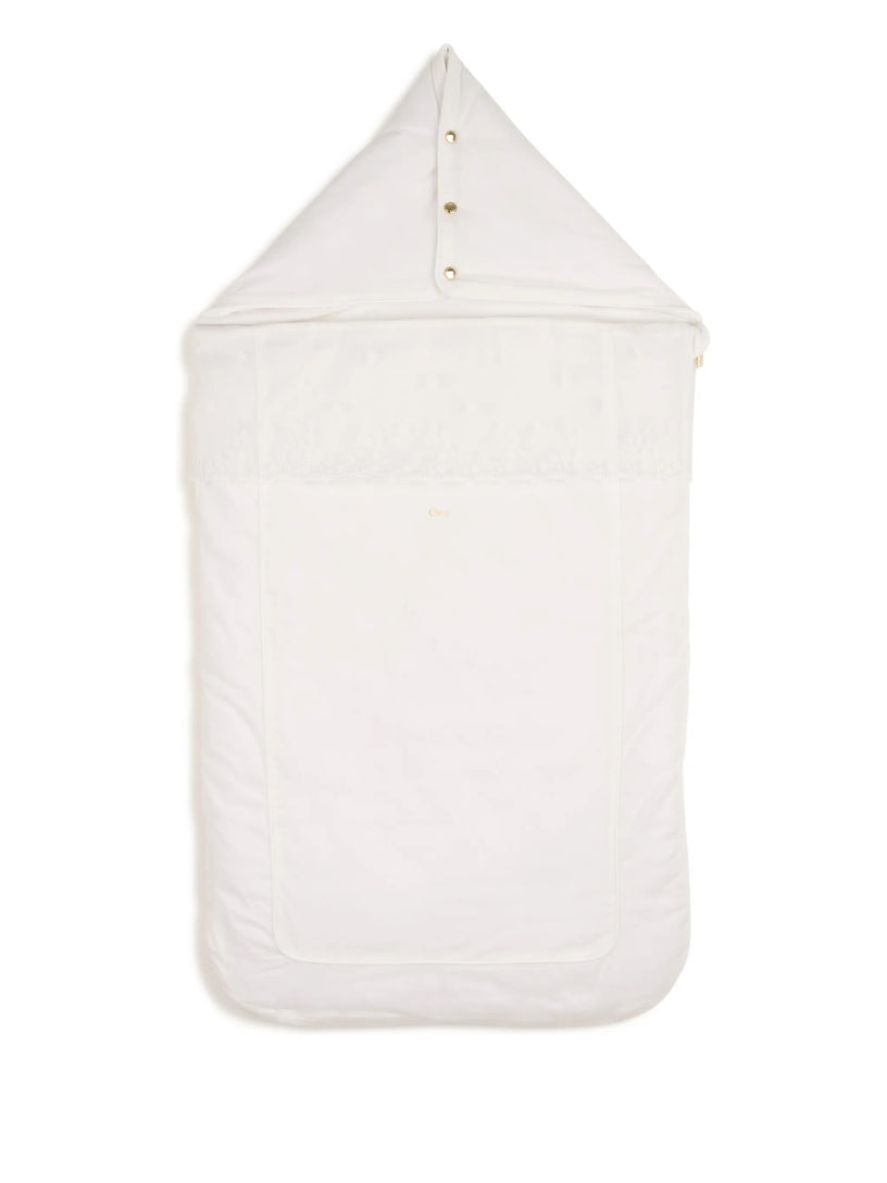 Sleeping bag with lace trim