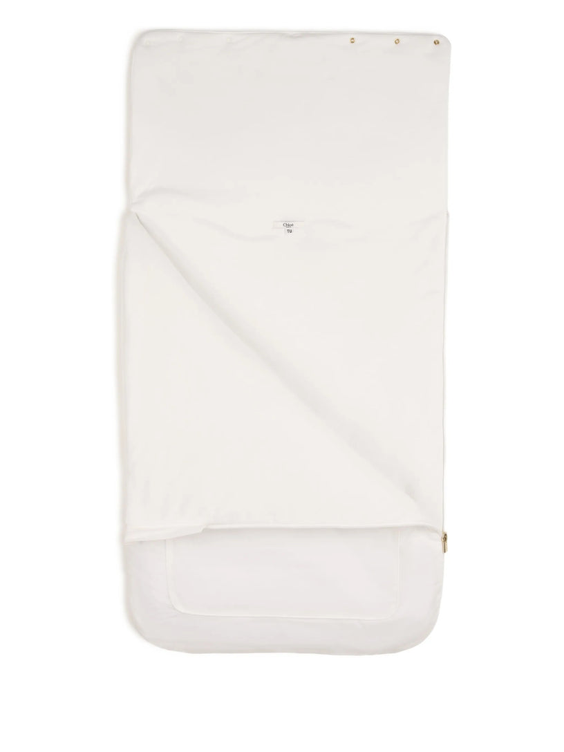 Sleeping bag with lace trim