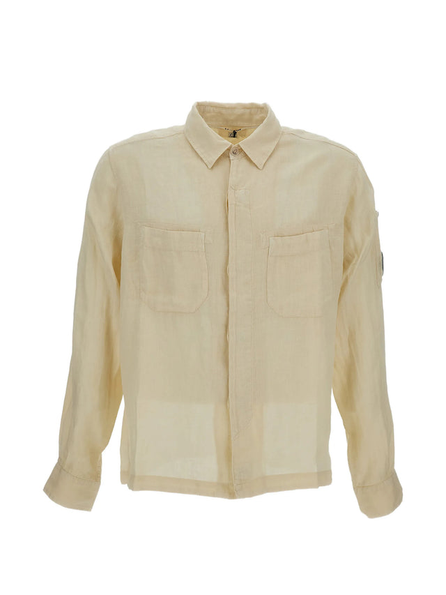 Camicia in lino a maniche lunghe