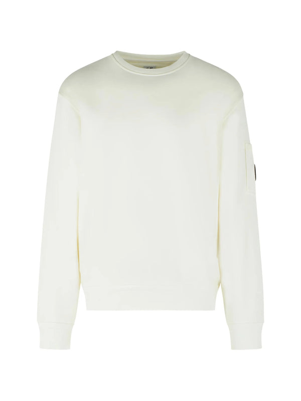 Cotton diagonal fleece sweatshirt