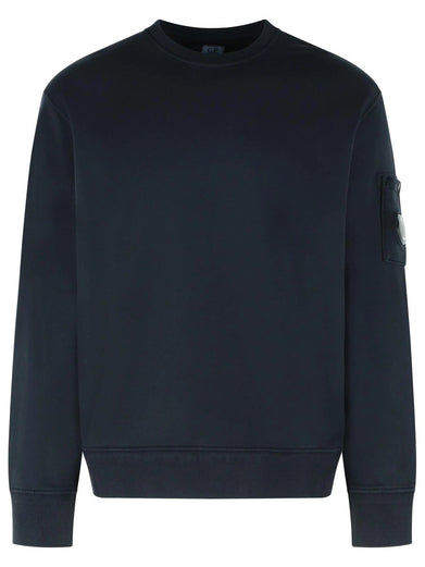 Cotton diagonal fleece sweatshirt