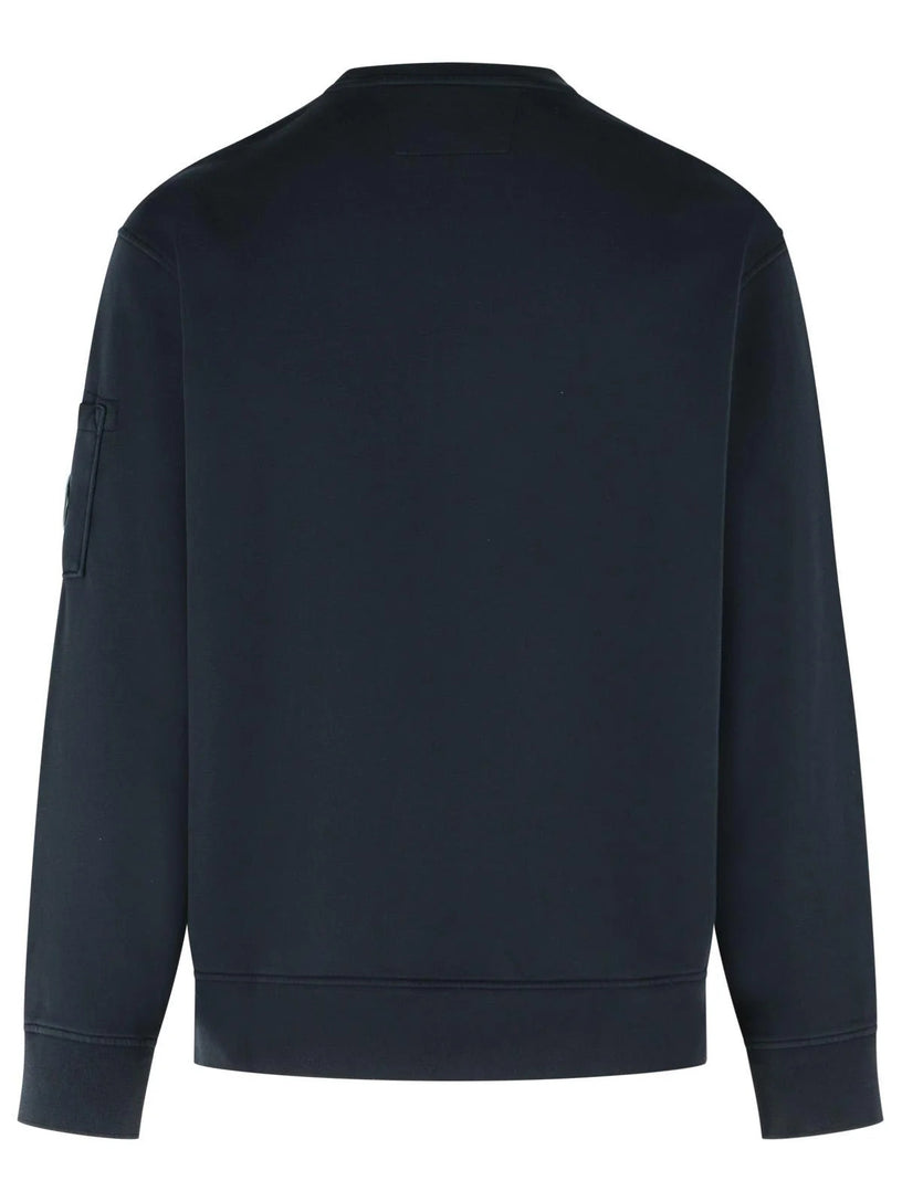 Cotton diagonal fleece sweatshirt