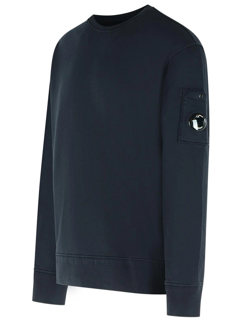 Cotton diagonal fleece sweatshirt