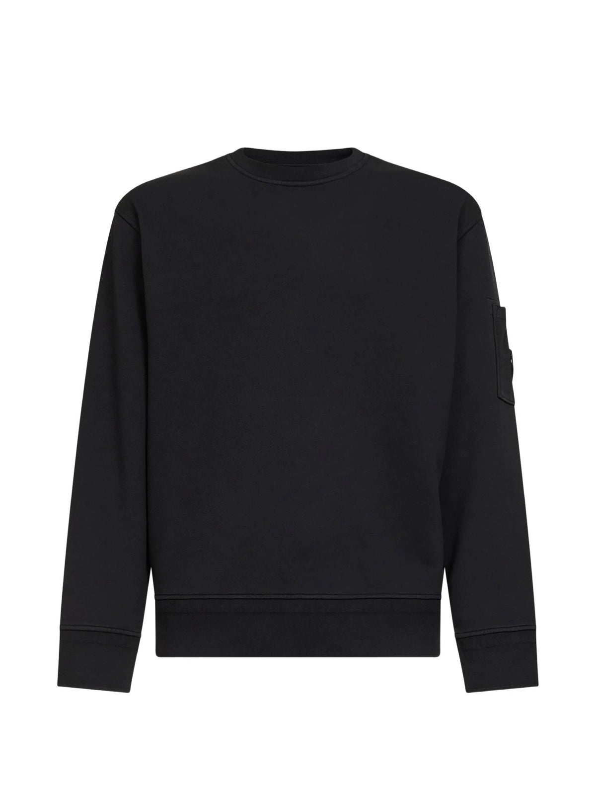 Cotton diagonal fleece sweatshirt
