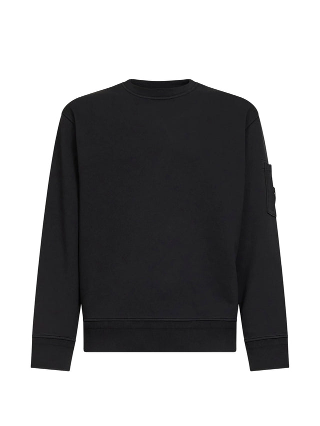 Cotton diagonal fleece sweatshirt
