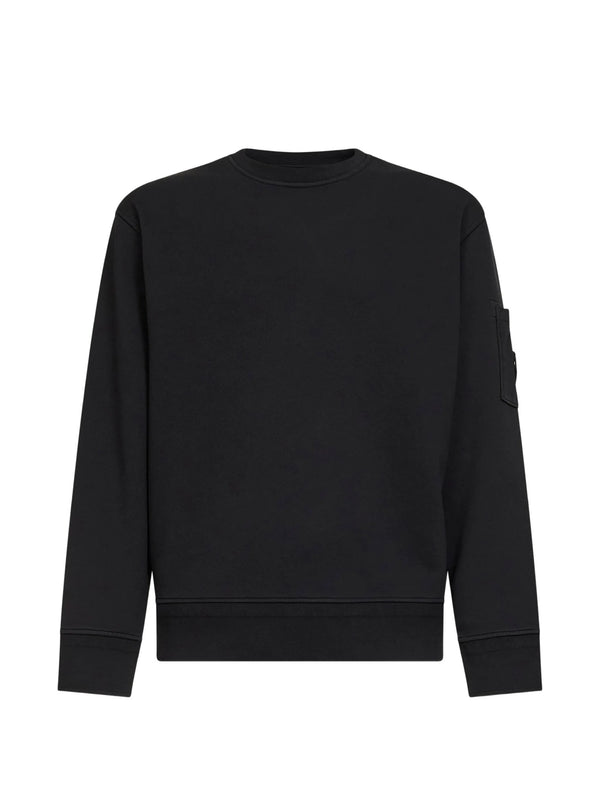 Cotton diagonal fleece sweatshirt