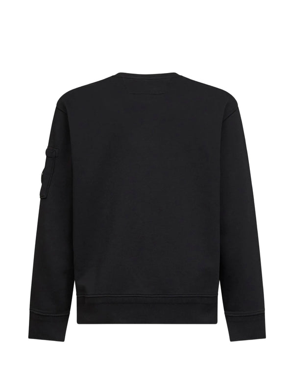 Cotton diagonal fleece sweatshirt