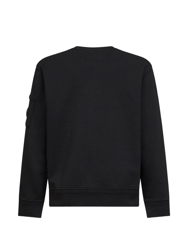 Cotton diagonal fleece sweatshirt