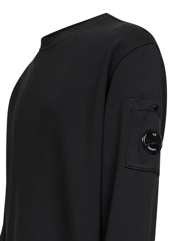 Cotton diagonal fleece sweatshirt
