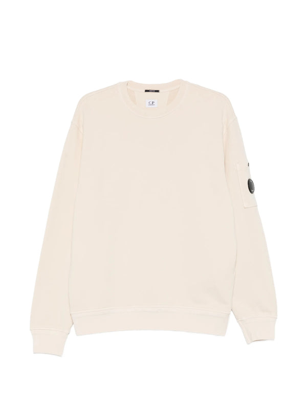Cotton diagonal fleece sweatshirt