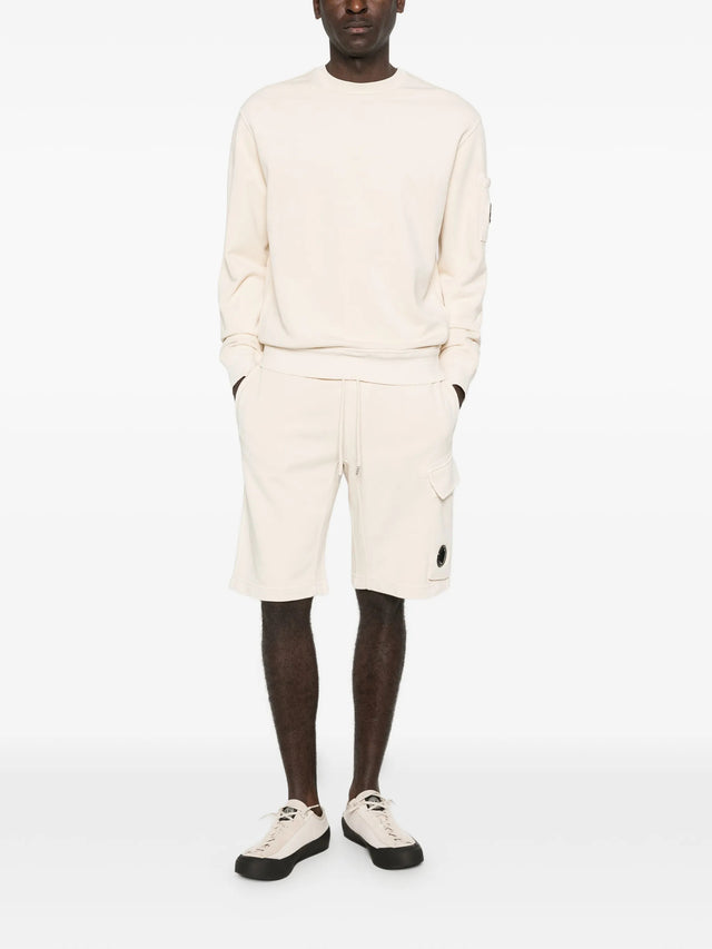 Cotton diagonal fleece sweatshirt