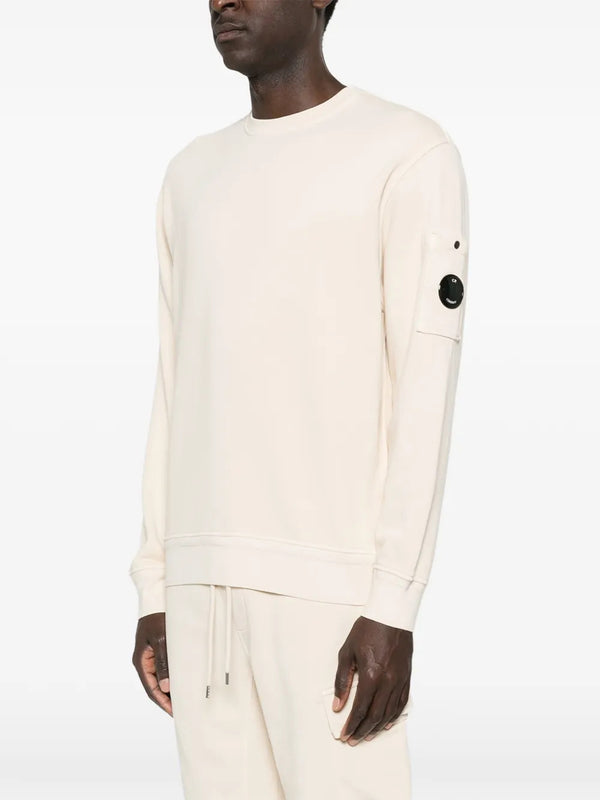 Cotton diagonal fleece sweatshirt