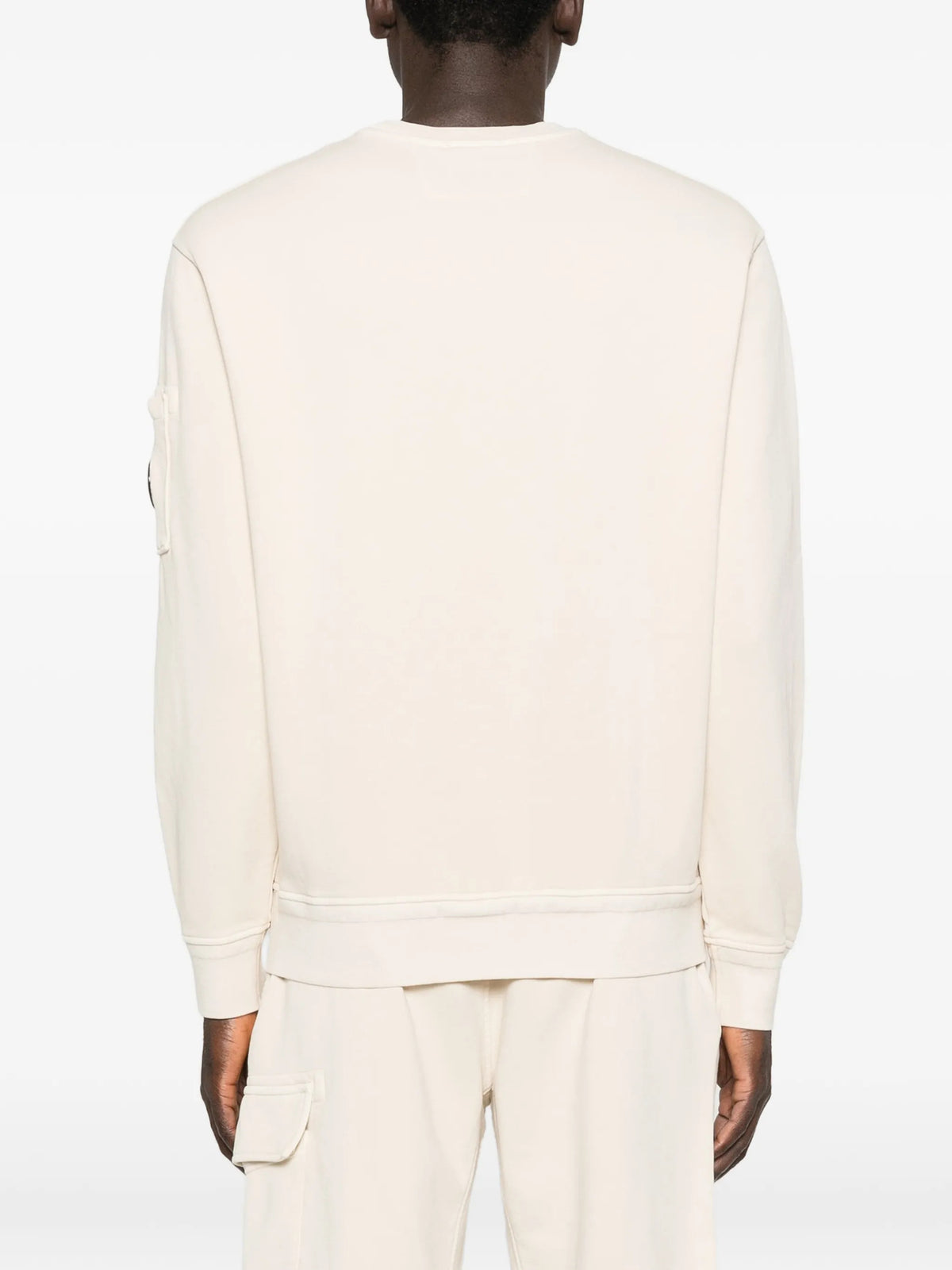 Cotton diagonal fleece sweatshirt