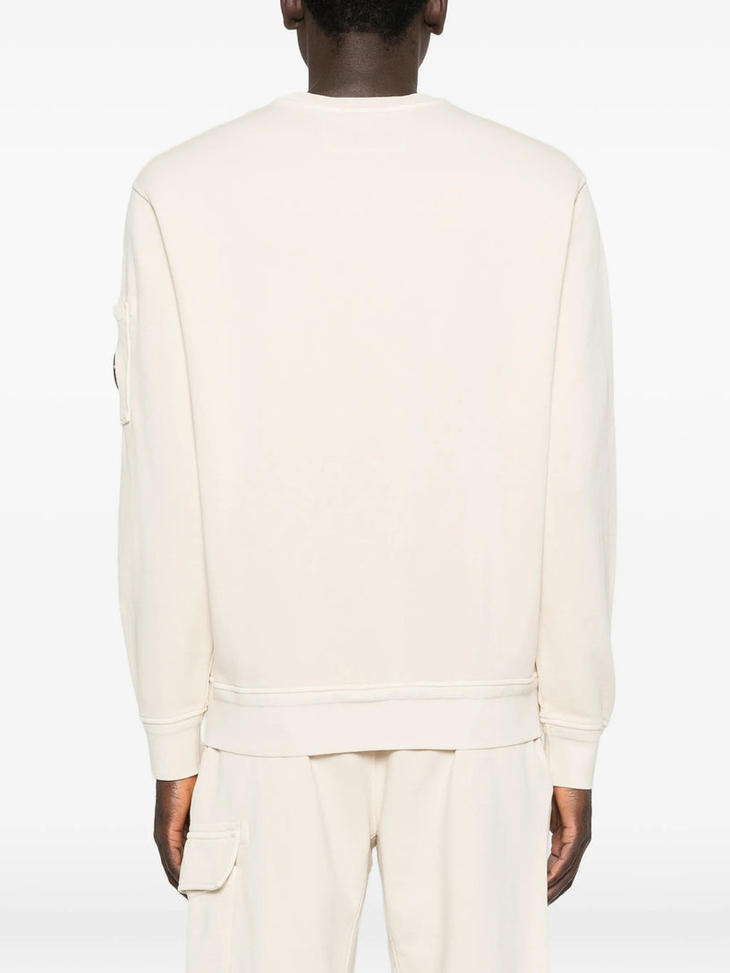 Cotton diagonal fleece sweatshirt