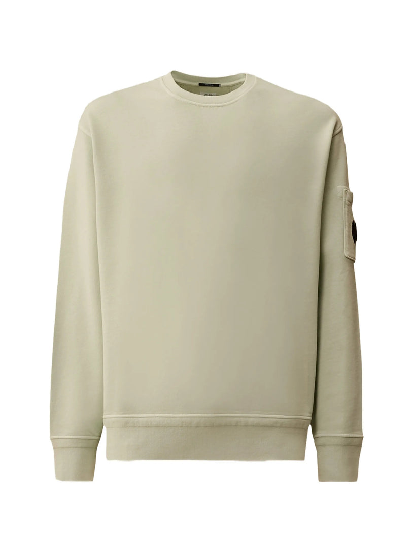 Cotton diagonal fleece sweatshirt