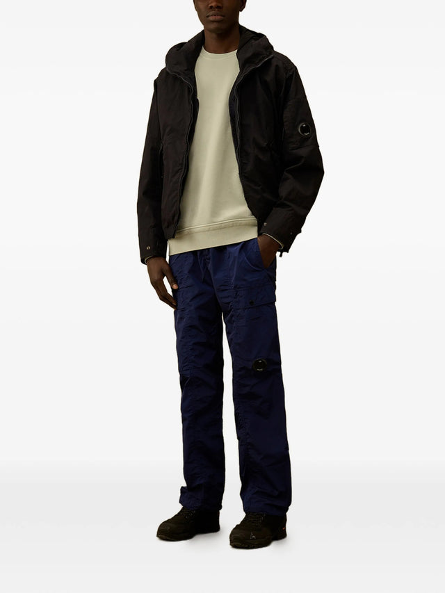 Cotton diagonal fleece sweatshirt