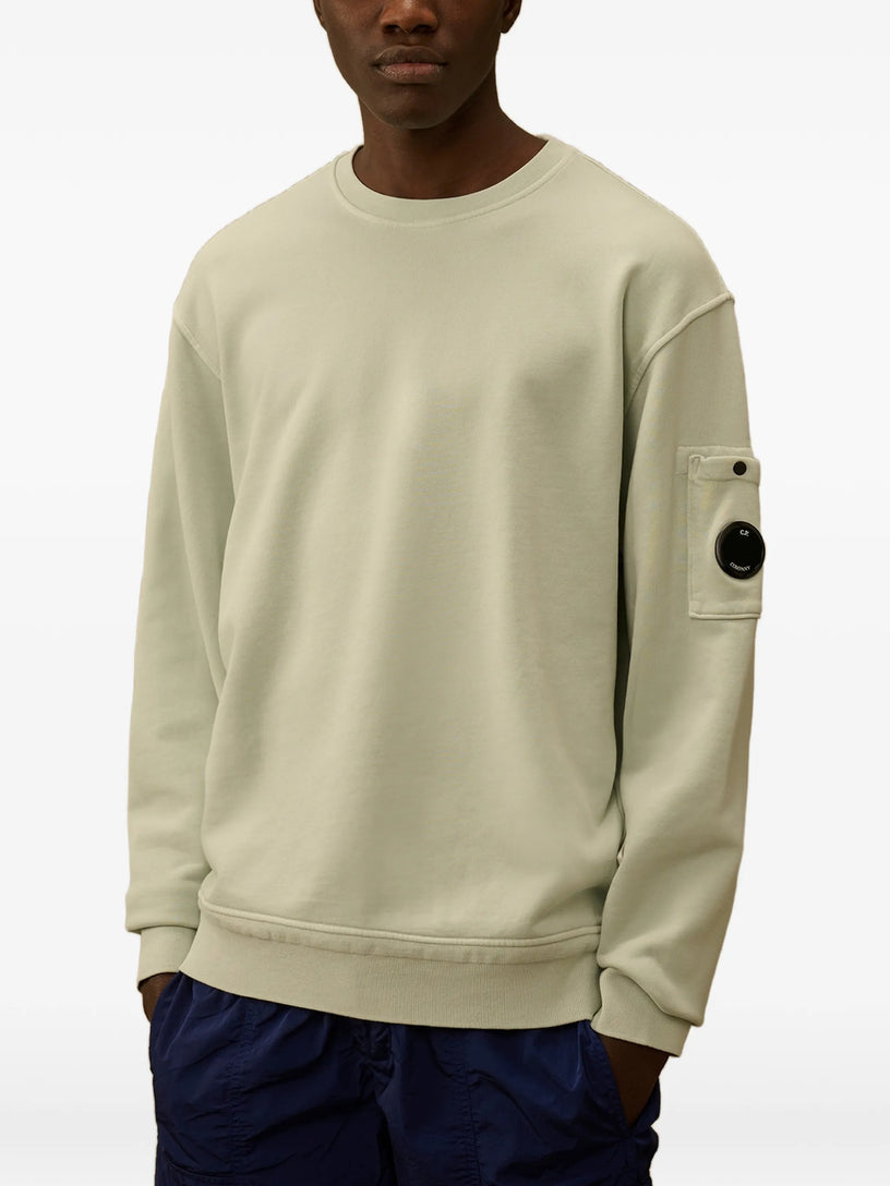 Cotton diagonal fleece sweatshirt