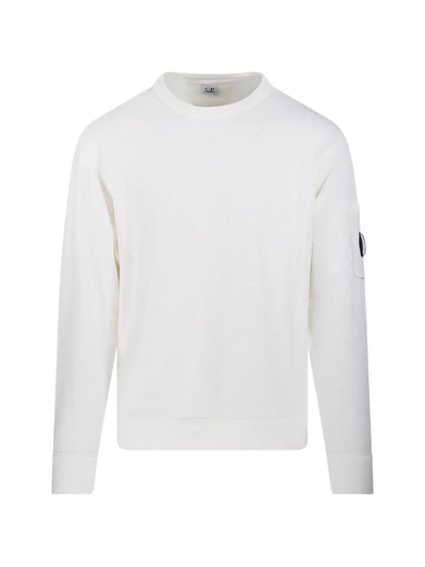 Crewneck sweatshirt in malfilè fleece