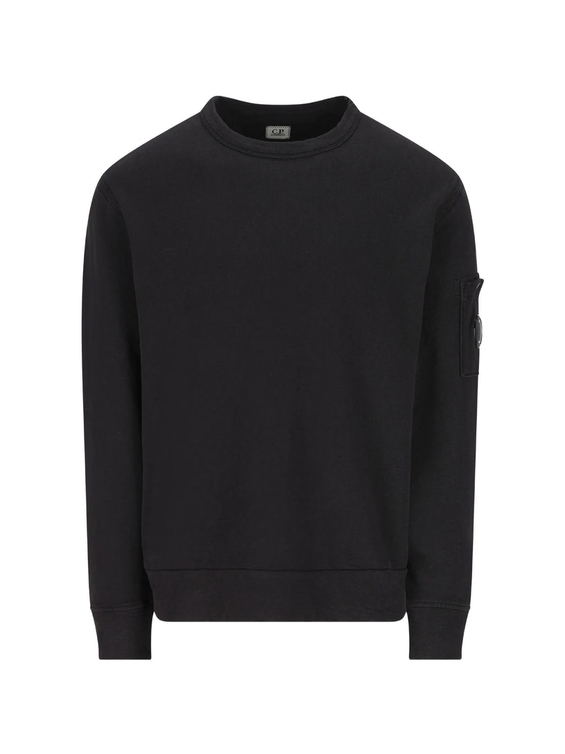 Crewneck sweatshirt in malfilè fleece