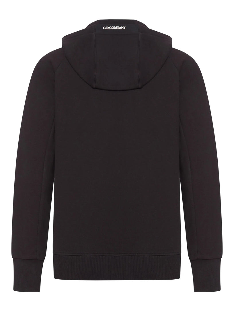 Diagonal Raised Fleece Hooded Full Zip Sweatshirt
