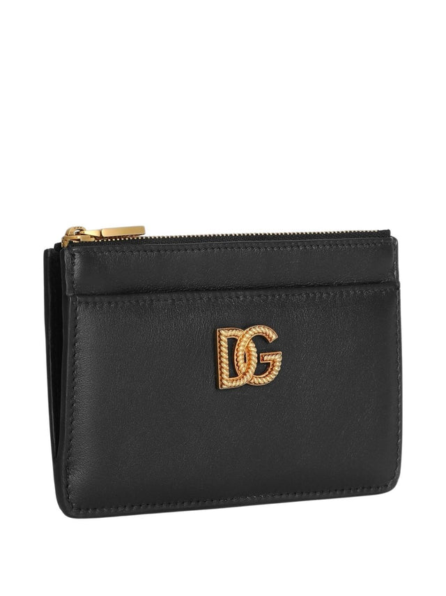 Calfskin card holder with DG logo